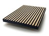 OAKCC-SL-VNBLK - Oak Veneered Black Fibracolour MDF, Crown Cut – Slatted