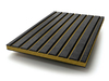 MDF-VG-BLKYLW - Finsa Twincolour Black-Yellow-Black MDF – V-grooved