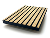 OAKCC-VG-VNBLK - Oak Veneered Black Fibracolour MDF, Crown Cut – V-grooved