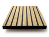 OAKCC-VG-VNBLK - Oak Veneered Black Fibracolour MDF, Crown Cut – V-grooved