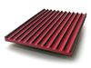 MDF-FL-BLKRED - Finsa Twincolour Black-Red-Black MDF – Fluted