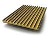 MDF-FL-BLKYLW -  Finsa Twincolour Black-Yellow-Black MDF – Fluted