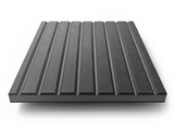 MDF-VG-BLKLGR - Finsa Twincolour Black-Grey-Black MDF – V-grooved