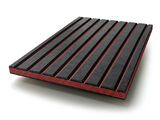 MDF-VG-BLKRED -  Finsa Twincolour Black-Red-Black MDF – V-grooved