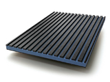 MDF-SL-BLKBLU -  Finsa Twincolour Black-Blue-Black MDF – Slatted
