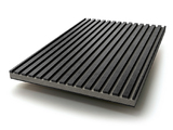 MDF-SL-BLKLGR - Finsa Twincolour Black-Light Grey-Black MDF – Slatted