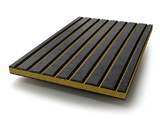 MDF-VG-BLKYLW - Finsa Twincolour Black-Yellow-Black MDF – V-grooved