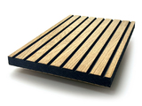 OAKCC-VG-VNBLK - Oak Veneered Black Fibracolour MDF, Crown Cut – V-grooved
