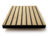 OAKCC-VG-VNBLK - Oak Veneered Black Fibracolour MDF, Crown Cut – V-grooved