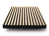 OAKCC-SL-VNBLK - Oak Veneered Black Fibracolour MDF, Crown Cut – Slatted